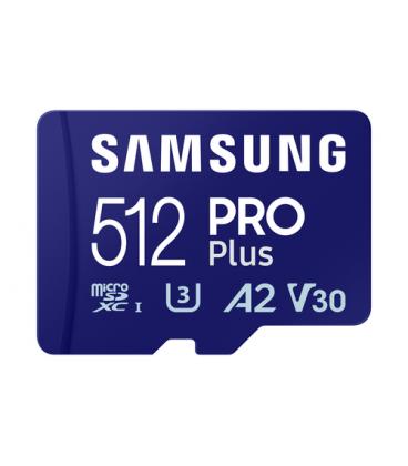 Tarjeta de Memoria Samsung PRO Plus 2023 512GB microSD XC/ Clase 10/ 180MBs