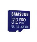 Tarjeta de Memoria Samsung PRO Plus 2023 512GB microSD XC/ Clase 10/ 180MBs