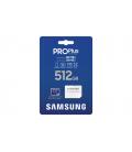 Tarjeta de Memoria Samsung PRO Plus 2023 512GB microSD XC/ Clase 10/ 180MBs