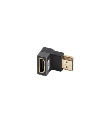 ADAPTADOR 8K LANBERG HDMI(M) A HDMI(H) ANGULO ABAJO ALUMINIO PLATA