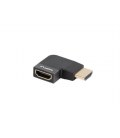 ADAPTADOR 8K LANBERG HDMI(M) A HDMI(H) ANGULO DERECHA ALUMINIO PLATA