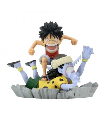 Figura banpresto one piece world collectable figure log stories monkey.d.luffy vs arlong 7cm