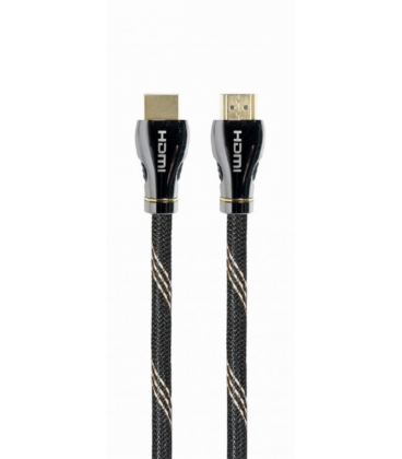 CABLE HDMI 2.1 8K 60HZ GEMBIRD CCBP-HDMI8K-2M PREMIUM TRENZADO ETHERNET 2M NEGRO