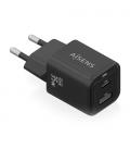 AISENS Cargador Gan 35W, 1xUSB-C PD3.0 QC4.0, 1xUSB-A QC3.0, Negro