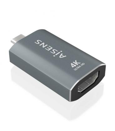 AISENS Adaptador Conversor Aluminio USB-C a HDMU 4K@60Hz, USB-C/M-HDMI/H, Gris