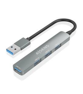Hub USB 3.0 Aisens A106-0859/ 4xUSB/ Gris