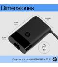 Cargador de Portátil HP AC Adapter USB-C/ 65W/ Automático/ Voltaje 20V