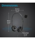 Auriculares HP G2/ con Micrófono/ Jack 3.5/ Negros