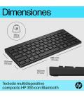 Teclado Compacto Inalámbrico por Bluetooth HP 355 Bluetooth/ Negro