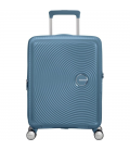 Maleta de cabina american tourister soundbox spinner 55cm/ 55x40x20cm/ 4 ruedas/ azul piedra