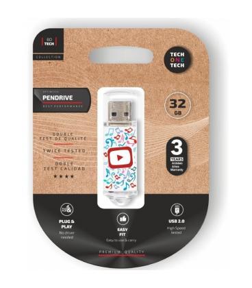 Pendrive 32gb tech one tech video dream usb 2.0