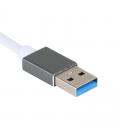 Iggual hub usb-a 3 puertos usb 3.0 + rj45 gigabit