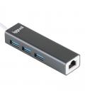 Iggual hub usb-a 3 puertos usb 3.0 + rj45 gigabit