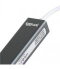 Iggual hub usb-a 3 puertos usb 3.0 + rj45 gigabit