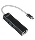 Iggual hub tipo c 3 puertos usb 3.0 + rj45 gigabit