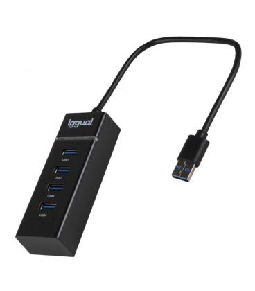 Iggual hub usb-a 3.0 x 4 puertos hub-a-4p