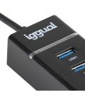 Iggual hub usb-a 3.0 x 4 puertos hub-a-4p