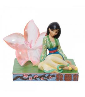 Figura de resina enesco disney mulan con flor de cerezo