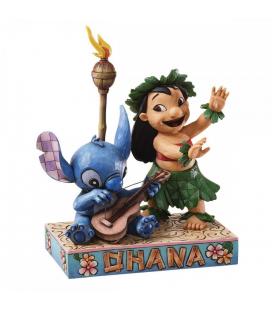 Figura enesco disney lilo y stitch con guitarra hawaiana