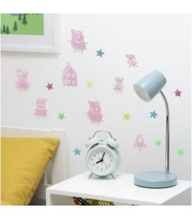 Vinilo decorativo paladone peppa pig brilla en la oscuridad