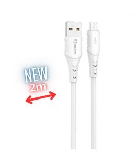 Cable qchar athens micro usb a usb tipo a - 2m - pvc blanco