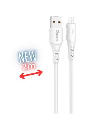 Cable qchar athens micro usb a usb tipo a - 2m - pvc blanco