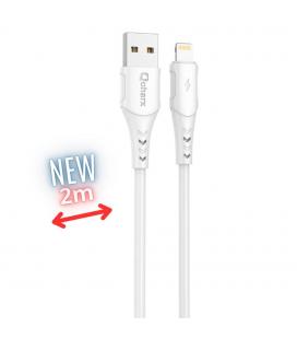 Cable qchar athens lightning a usb tipo a - 2m - pvc blanco