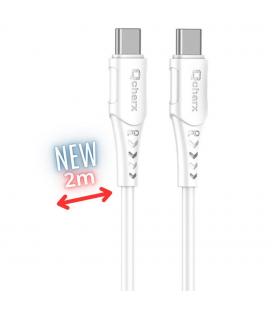 Cable qchar sofia usb tipo c a lightning - 2m - pvc blanco