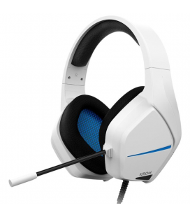 Auriculares gaming con micrófono krom kopa move/ jack 3.5/ blancos