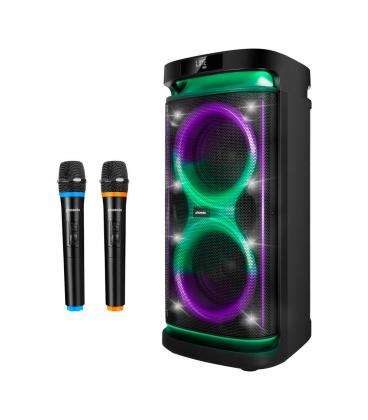 Altavoz rumbleboss xl phoenix 160w rms batería 7000 mah función karaoke 2 microfonos inalambricos incluidos