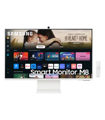 Smart Monitor Samsung M8 S32DM801UU 32"/ 4K/ Smart TV/ Webcam/ Multimedia/ Regulable en altura/