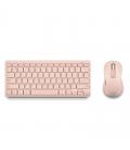 Ngs kit teclado y raton multifuncion recarg rosa