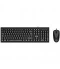 Nilox kit teclado+raton nxkme0011 usb negro