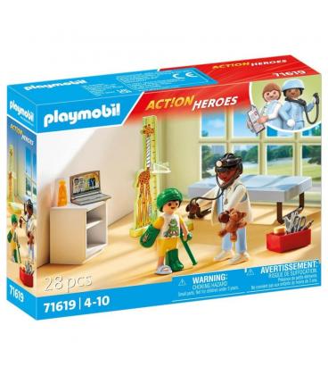 Playmobil action heroes: pediatria con osito de peluche