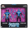 Pack 2 figuras hasbro marvel legends series los 4 fantasticos wolverine & spider - man