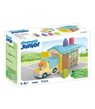 Playmobil junior camión con garaje