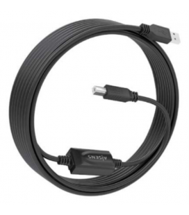 CABLE USB 2.0 AISENS CON AMPLIFICADOR TIPO A/M-B/M, NEGRO, 10M