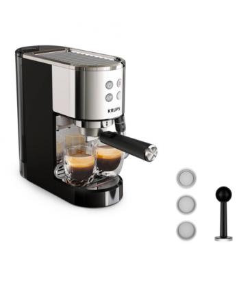 Cafetera Expreso Krups Virtuoso/ 1400W/ 15 Bares/ Plata