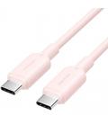 Cable usb 2.0 tipo-c 3a vention trcph/ usb tipo-c macho - usb tipo-c macho/ hasta 60w/ 480mbps/ 2m/ rosa