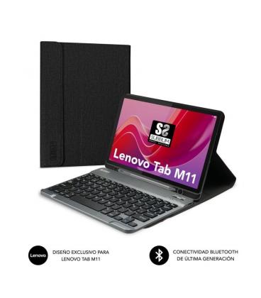 Funda con teclado subblim keytab pro bluetooth para lenovo tab m11 de 11'/ negra