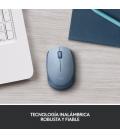 Ratón Inalámbrico Logitech M171/ Hasta 1000 DPI/ Gris Azulado