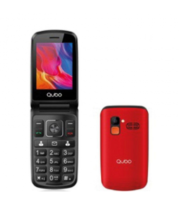 Teléfono móvil qubo p-210nwrd para personas mayores/ rojo