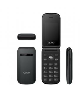 Teléfono móvil qubo x-209bkmkii para personas mayores/ negro