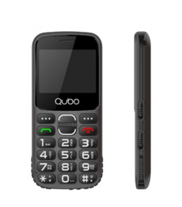 Teléfono móvil qubo x-230bkc para personas mayores/ negro