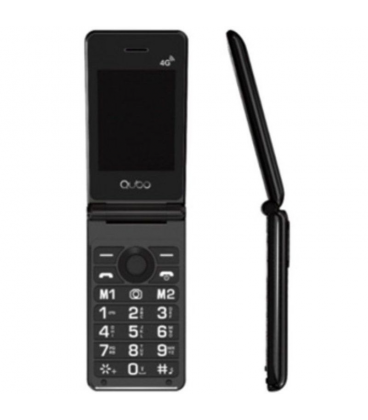 Teléfono móvil qubo x-28 4g para personas mayores/ negro