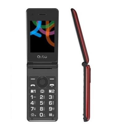 Teléfono móvil qubo x-28rd para personas mayores/ rojo