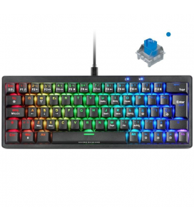 Teclado gaming mecánico mars gaming mkminipro/ switch azul/ negro