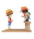 Figura banpresto one piece world collectable log stories luffy y ace 8cm