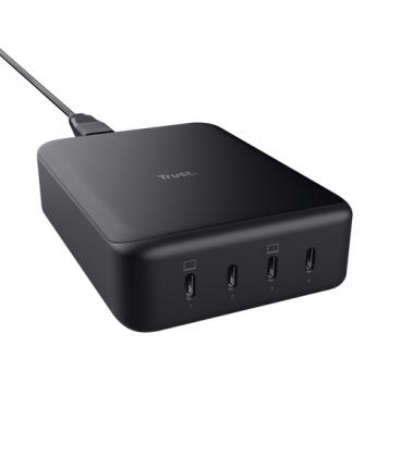 Cargador de Sobremesa Trust Maxo/ 4xUSB Tipo-C/ 240W/ Compatible con Portátiles