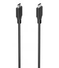 Cable USB 3.2 Tipo-C Aisens A107-0874 20GBPS 5A 100W/ USB Tipo-C Macho - USB Tipo-C Macho/ Hasta 100W/ 2m/ Gris